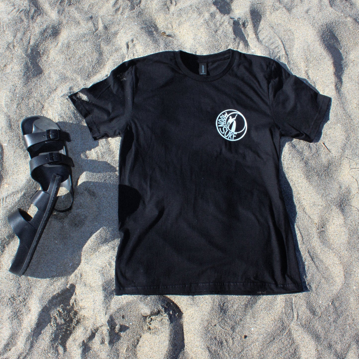 Surf The Moon Black Tee
